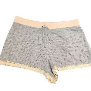 Lemon Bella Cashmere Scalloped Edge Lounge Shorts
